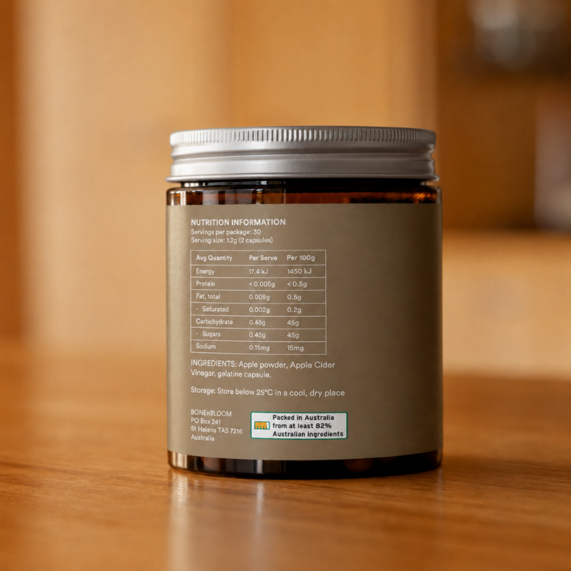 Flow Matrix - Organically Grown Tasmanian Apple Cider Vinegar Capsules