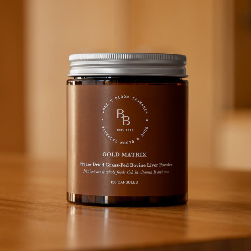 Gold Matrix - Organically Produced Grass-Fed Beef Liver Capsules