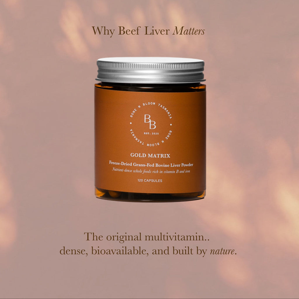 Gold Matrix - Organically Produced Grass-Fed Beef Liver Capsules